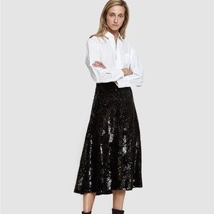 JUST FEMALE Pallas Sequin Velvet Skirt